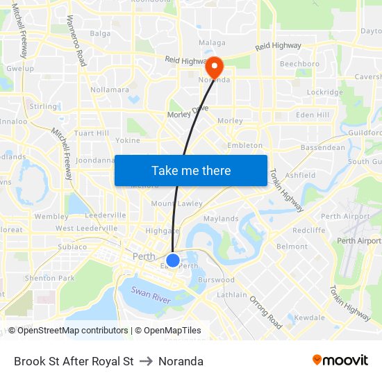 Brook St After Royal St to Noranda map