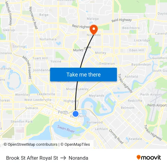 Brook St After Royal St to Noranda map