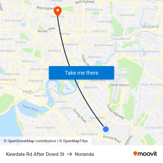 Kewdale Rd After Dowd St to Noranda map