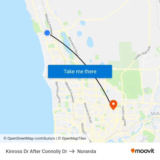Kinross Dr After Connolly Dr to Noranda map