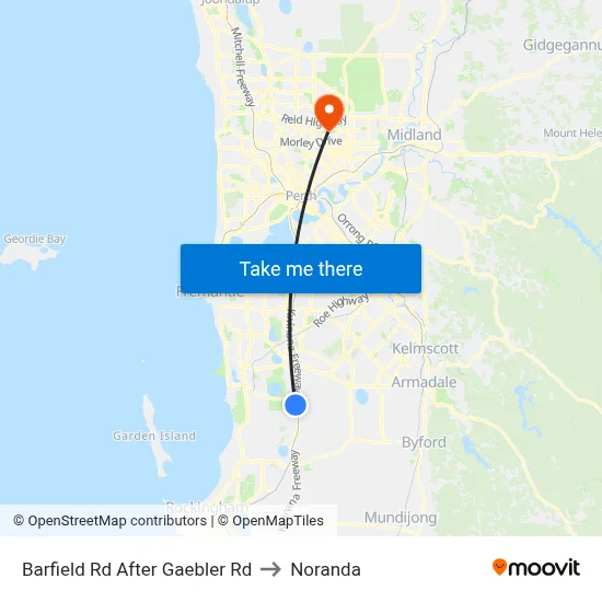 Barfield Rd After Gaebler Rd to Noranda map