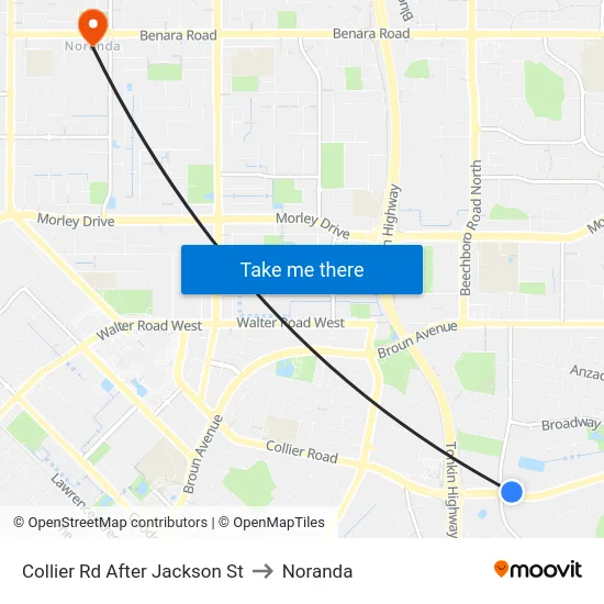 Collier Rd After Jackson St to Noranda map
