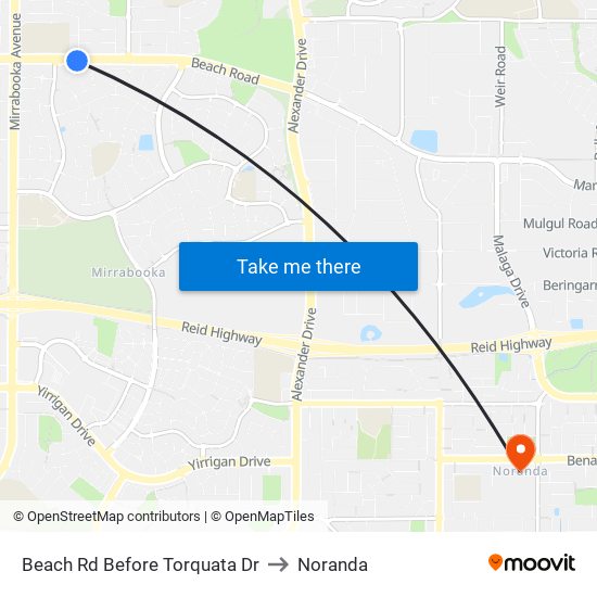 Beach Rd Before Torquata Dr to Noranda map