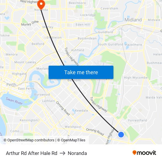 Arthur Rd After Hale Rd to Noranda map