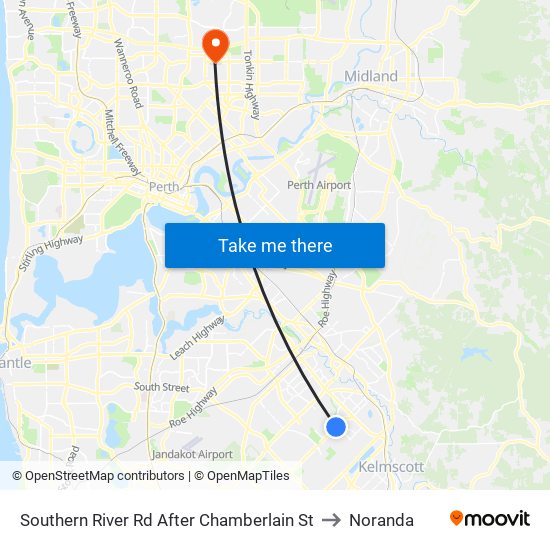 Southern River Rd After Chamberlain St to Noranda map