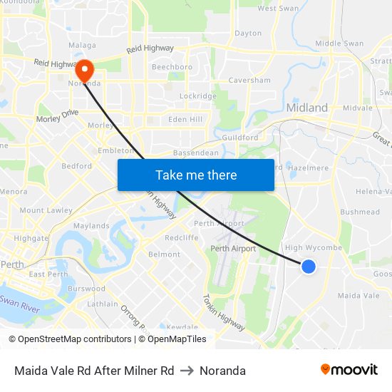 Maida Vale Rd After Milner Rd to Noranda map