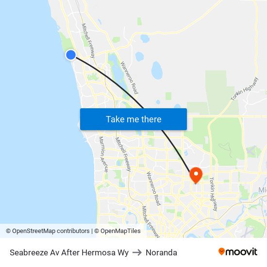 Seabreeze Av After Hermosa Wy to Noranda map