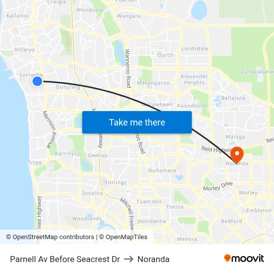 Parnell Av Before Seacrest Dr to Noranda map
