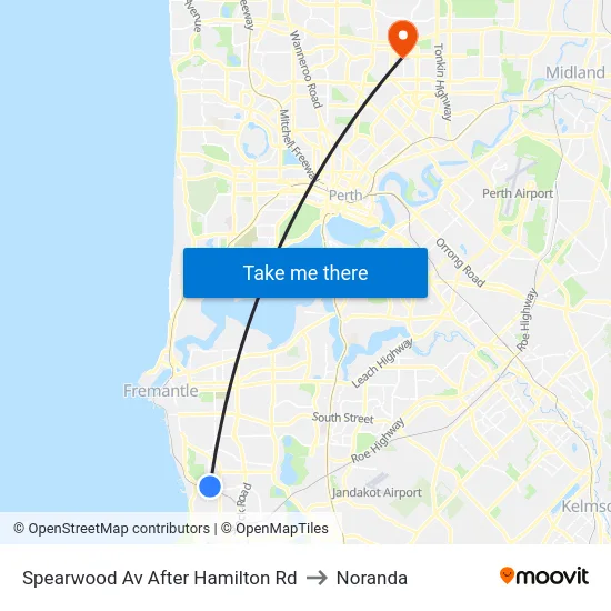 Spearwood Av After Hamilton Rd to Noranda map