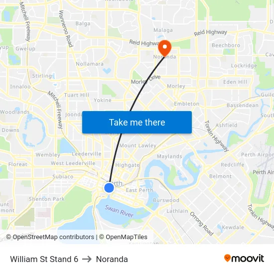 William St Stand 6 to Noranda map