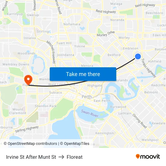 Irvine St After Munt St to Floreat map