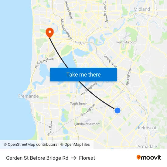 Garden St Before Bridge Rd to Floreat map