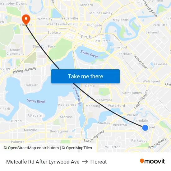 Metcalfe Rd After Lynwood Ave to Floreat map