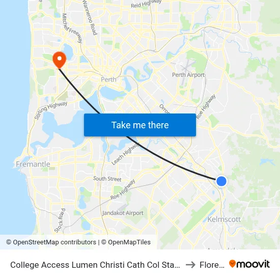 College Access Lumen Christi Cath Col Stand 4 to Floreat map