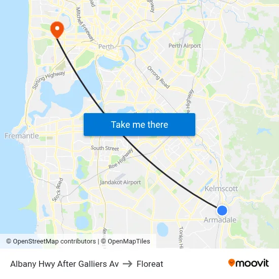 Albany Hwy After Galliers Av to Floreat map