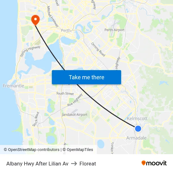 Albany Hwy After Lilian Av to Floreat map