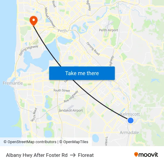 Albany Hwy After Foster Rd to Floreat map