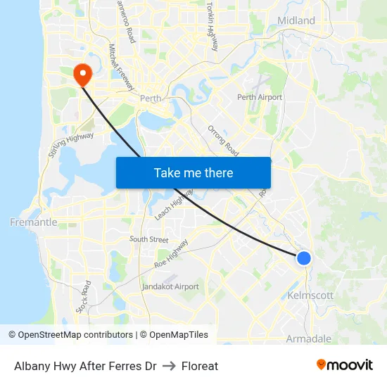 Albany Hwy After Ferres Dr to Floreat map