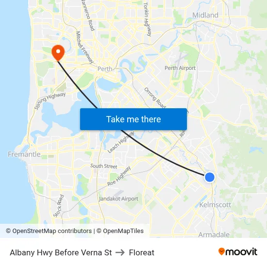 Albany Hwy Before Verna St to Floreat map