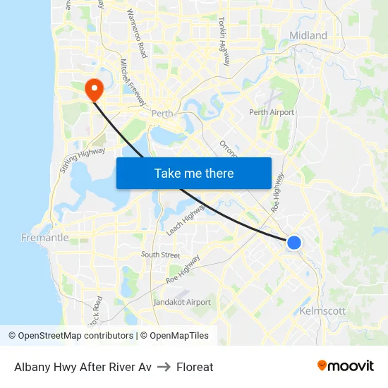 Albany Hwy After River Av to Floreat map