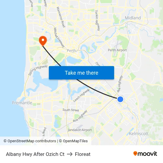 Albany Hwy After Ozich Ct to Floreat map