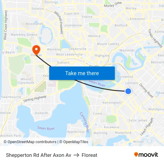 Shepperton Rd After Axon Av to Floreat map