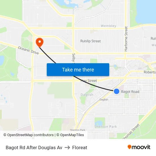 Bagot Rd After Douglas Av to Floreat map