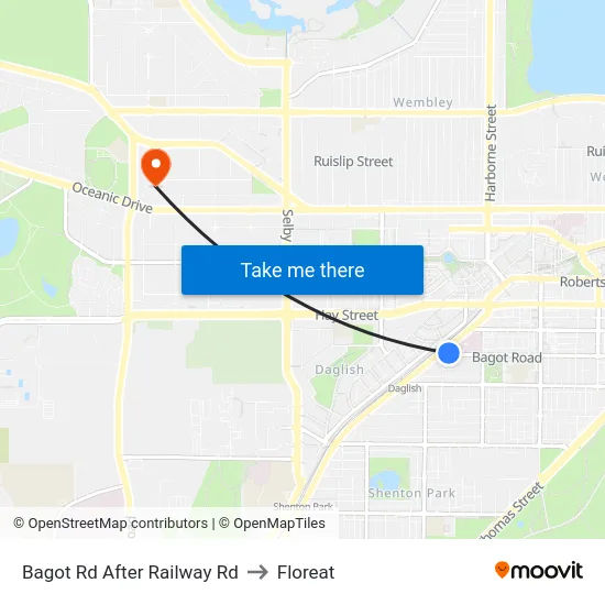 Bagot Rd After Railway Rd to Floreat map