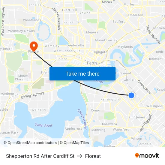 Shepperton Rd After Cardiff St to Floreat map