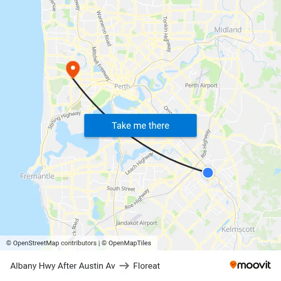 Albany Hwy After Austin Av to Floreat map
