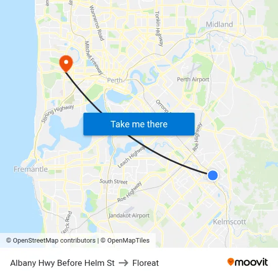 Albany Hwy Before Helm St to Floreat map
