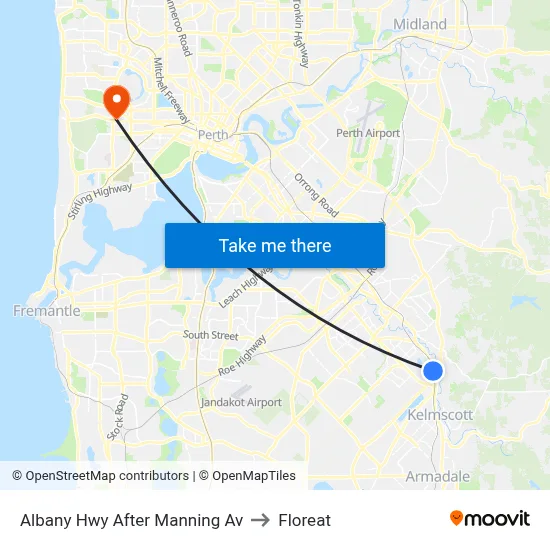 Albany Hwy After Manning Av to Floreat map