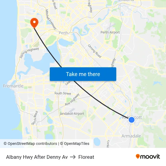 Albany Hwy After Denny Av to Floreat map