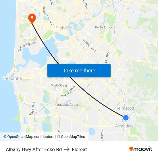Albany Hwy After Ecko Rd to Floreat map