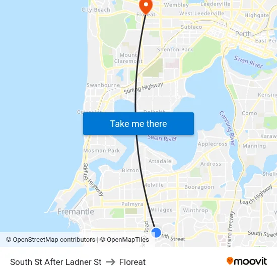 South St After Ladner St to Floreat map