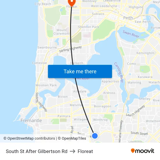 South St After Gilbertson Rd to Floreat map