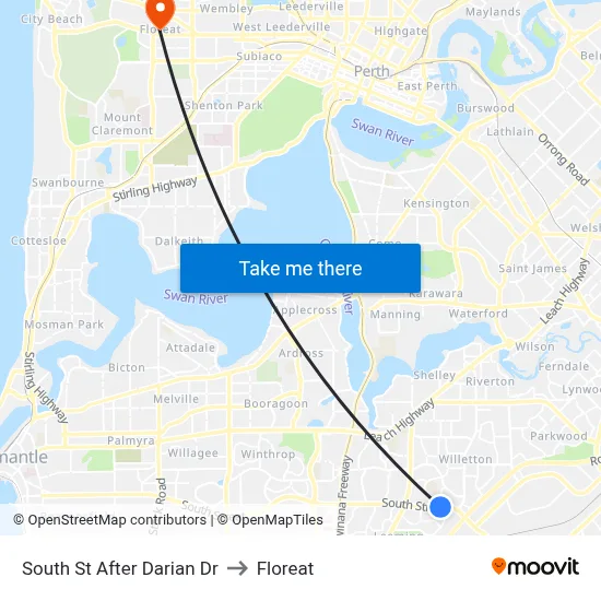 South St After Darian Dr to Floreat map