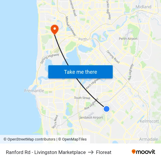 Ranford Rd - Livingston Marketplace to Floreat map