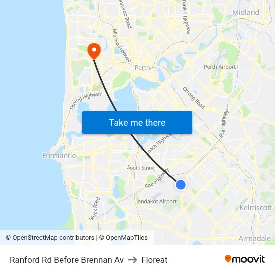 Ranford Rd Before Brennan Av to Floreat map