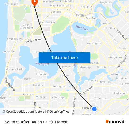 South St After Darian Dr to Floreat map