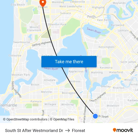 South St After Westmorland Dr to Floreat map