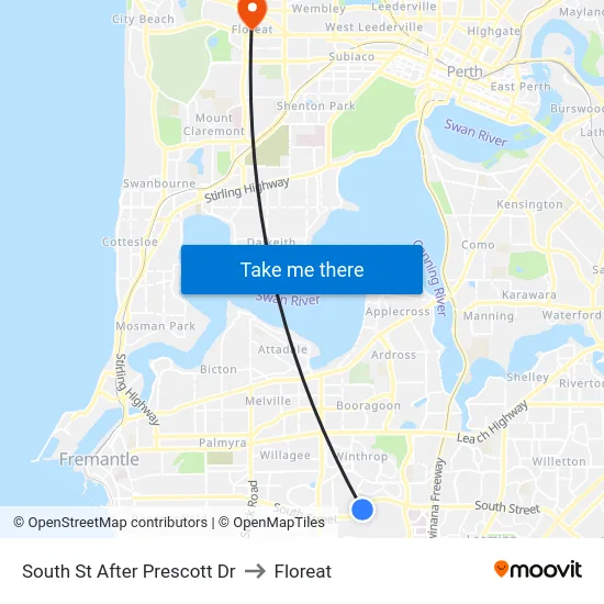 South St After Prescott Dr to Floreat map