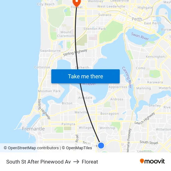 South St After Pinewood Av to Floreat map