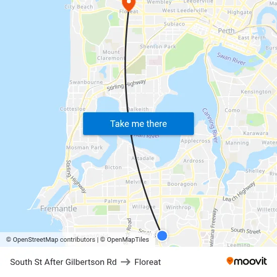 South St After Gilbertson Rd to Floreat map