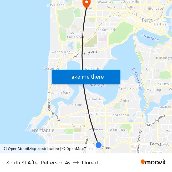 South St After Petterson Av to Floreat map