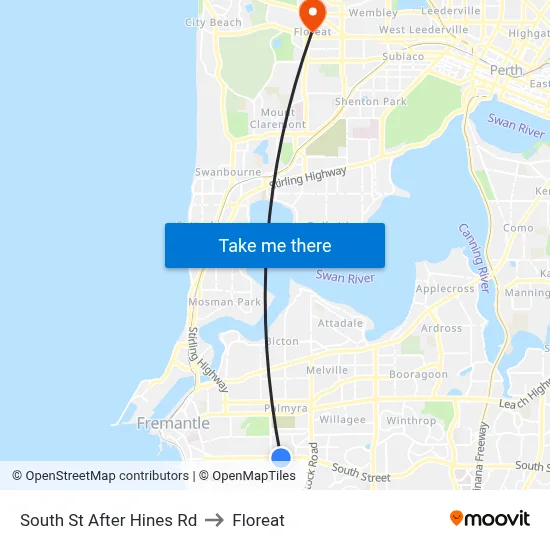 South St After Hines Rd to Floreat map