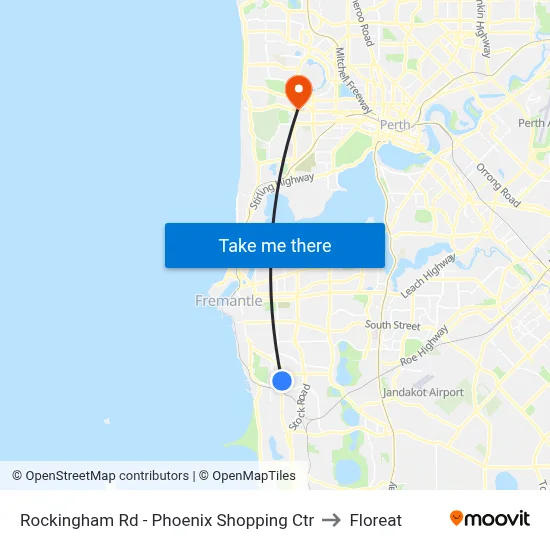 Rockingham Rd - Phoenix Shopping Ctr to Floreat map