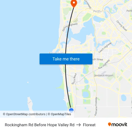 Rockingham Rd Before Hope Valley Rd to Floreat map