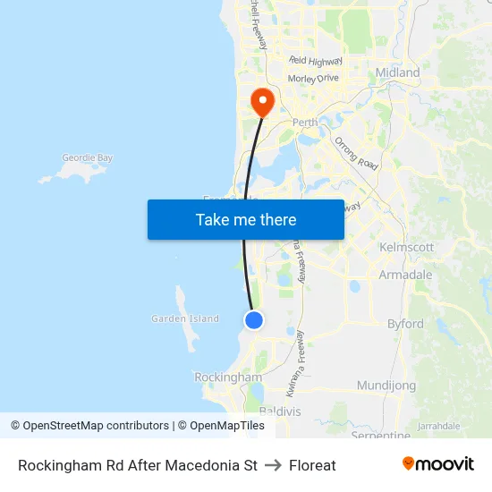 Rockingham Rd After Macedonia St to Floreat map