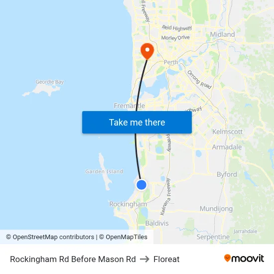 Rockingham Rd Before Mason Rd to Floreat map